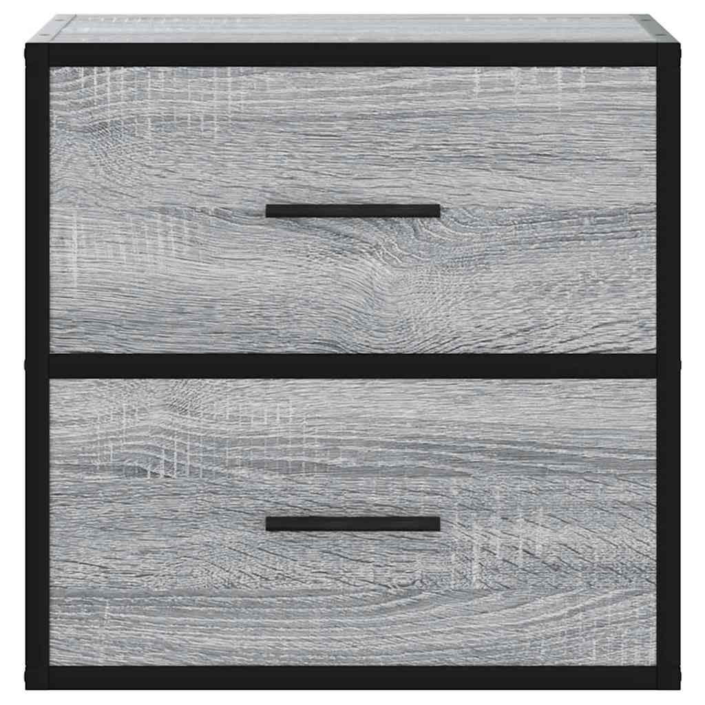Grey Sonoma Wall-mounted Bedside Cabinet, 40x31x39.5 cm