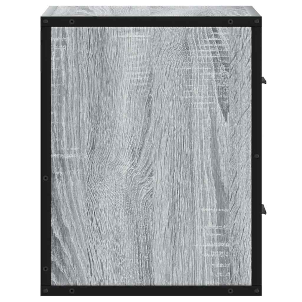Grey Sonoma Wall-mounted Bedside Cabinet, 40x31x39.5 cm