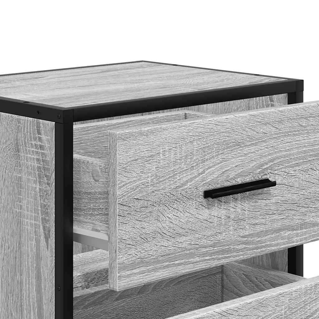 Grey Sonoma Wall-mounted Bedside Cabinet, 40x31x39.5 cm