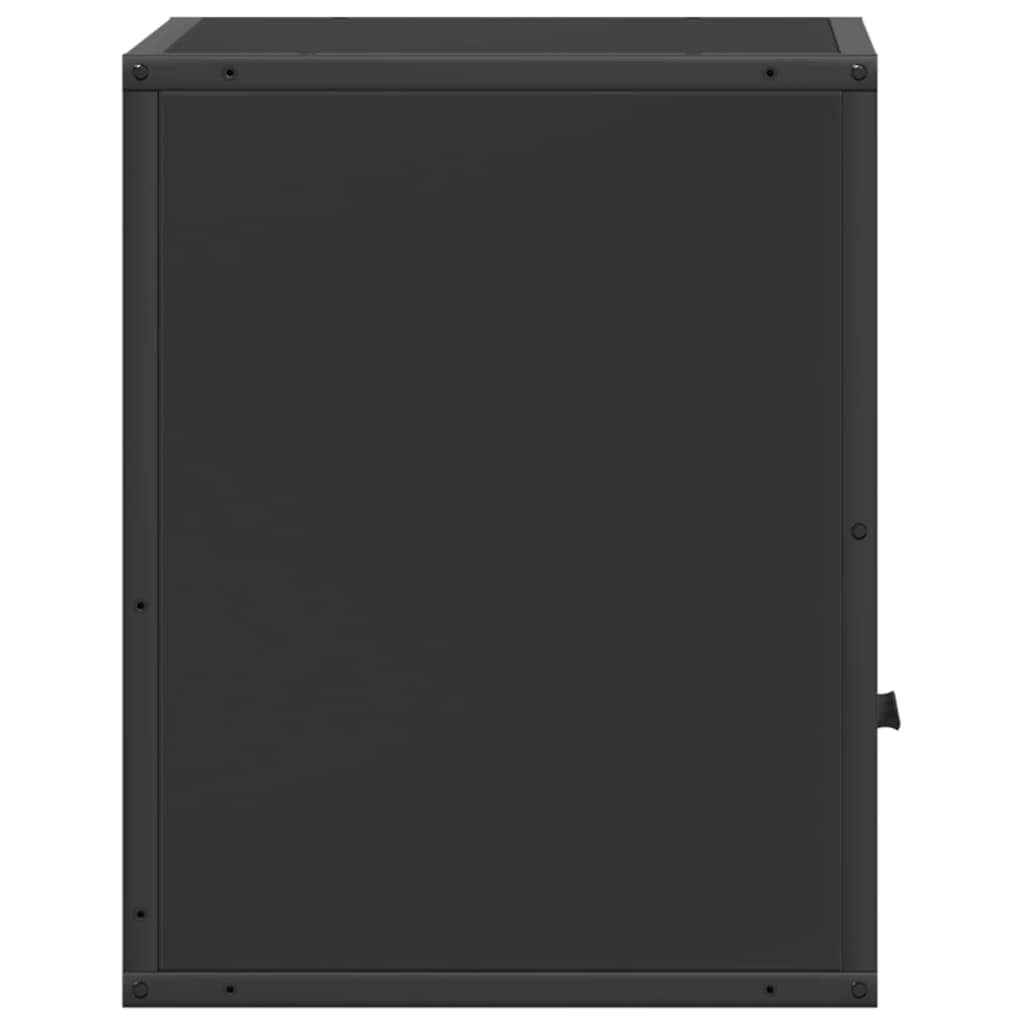 Sleek Black Wall Mounted Bedside Cabinet - 40x31x39.5 cm