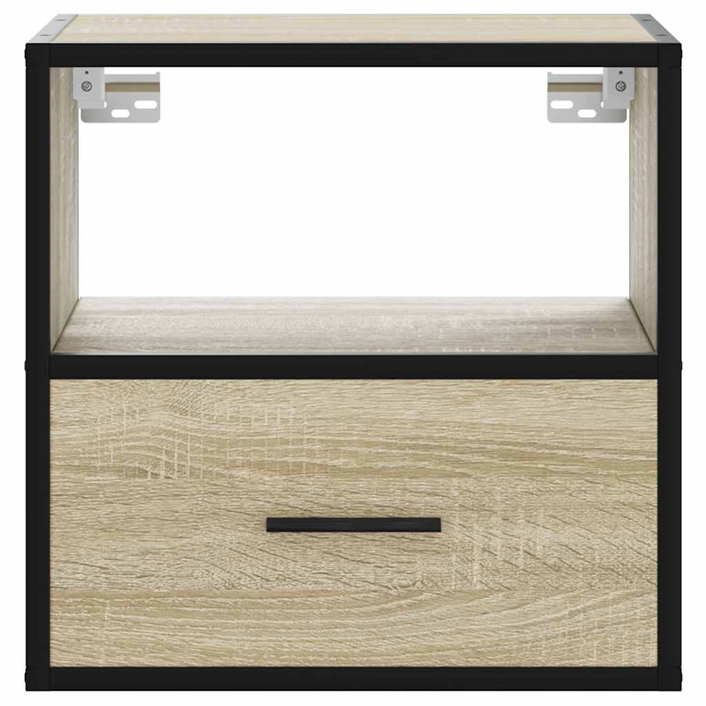 Sonoma Oak Wall-Mounted Bedside Cabinet 40x31x39.5 cm