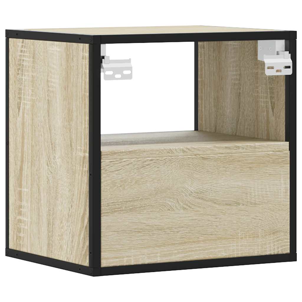 Sonoma Oak Wall-Mounted Bedside Cabinet 40x31x39.5 cm