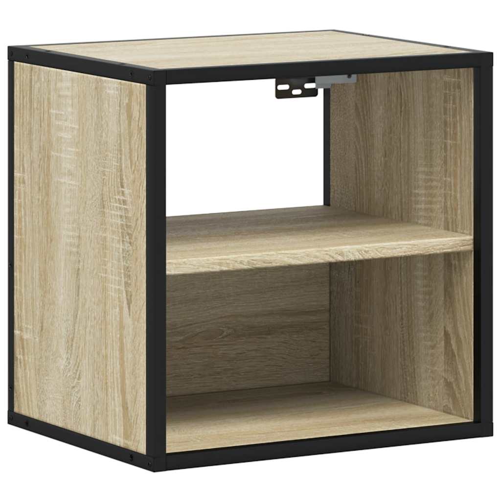 Sonoma Oak Wall-Mounted Bedside Cabinet 40x31x39.5 cm