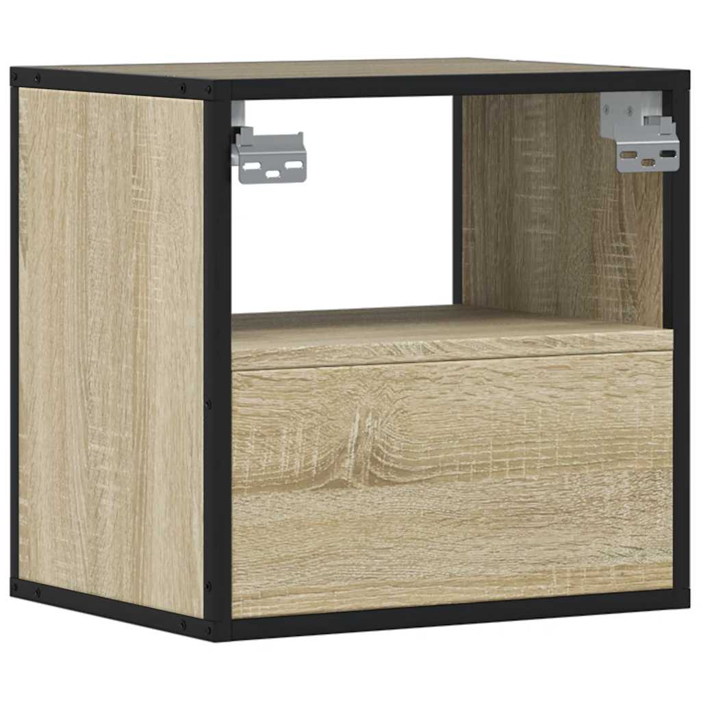 Sonoma Oak Wall-Mounted Bedside Cabinet 40x31x39.5 cm