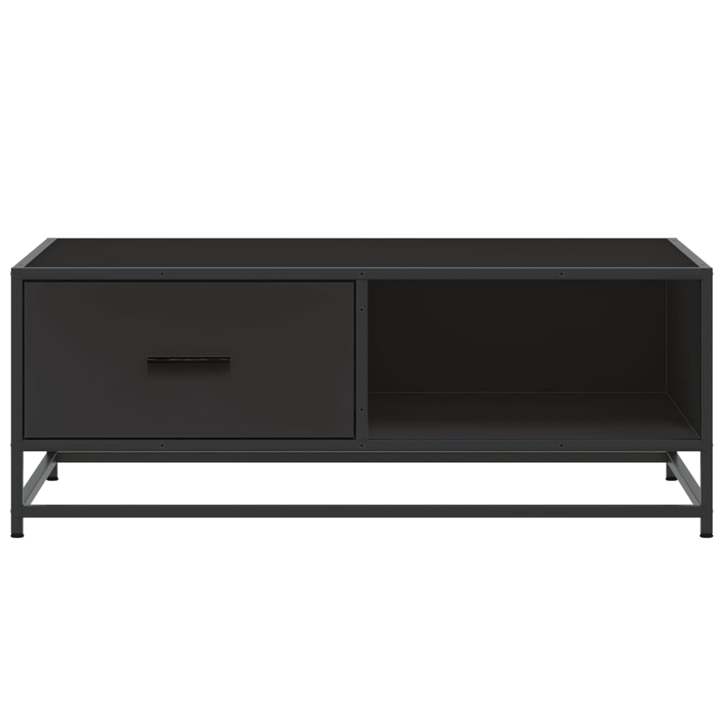 Coffee Table Black 90x57x35 cm Engineered Wood and Metal