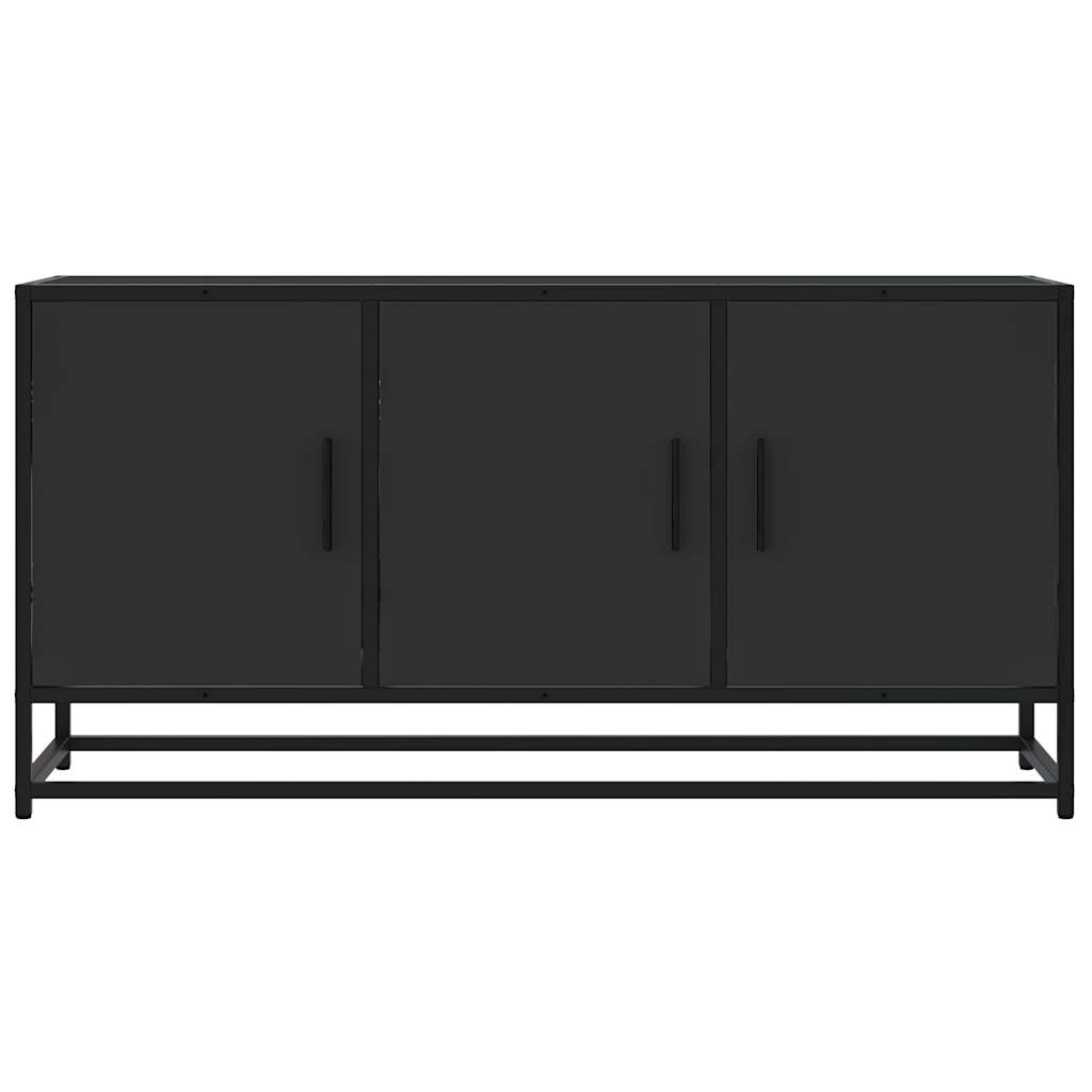 TV Cabinet Black 100x35x50 cm Engineered Wood and Metal