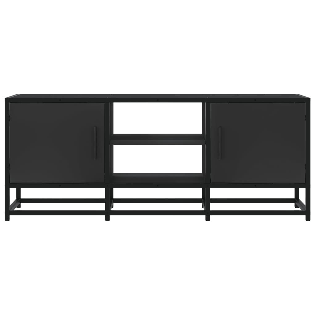 TV Cabinet Black 100x35x41 cm Engineered Wood and Metal