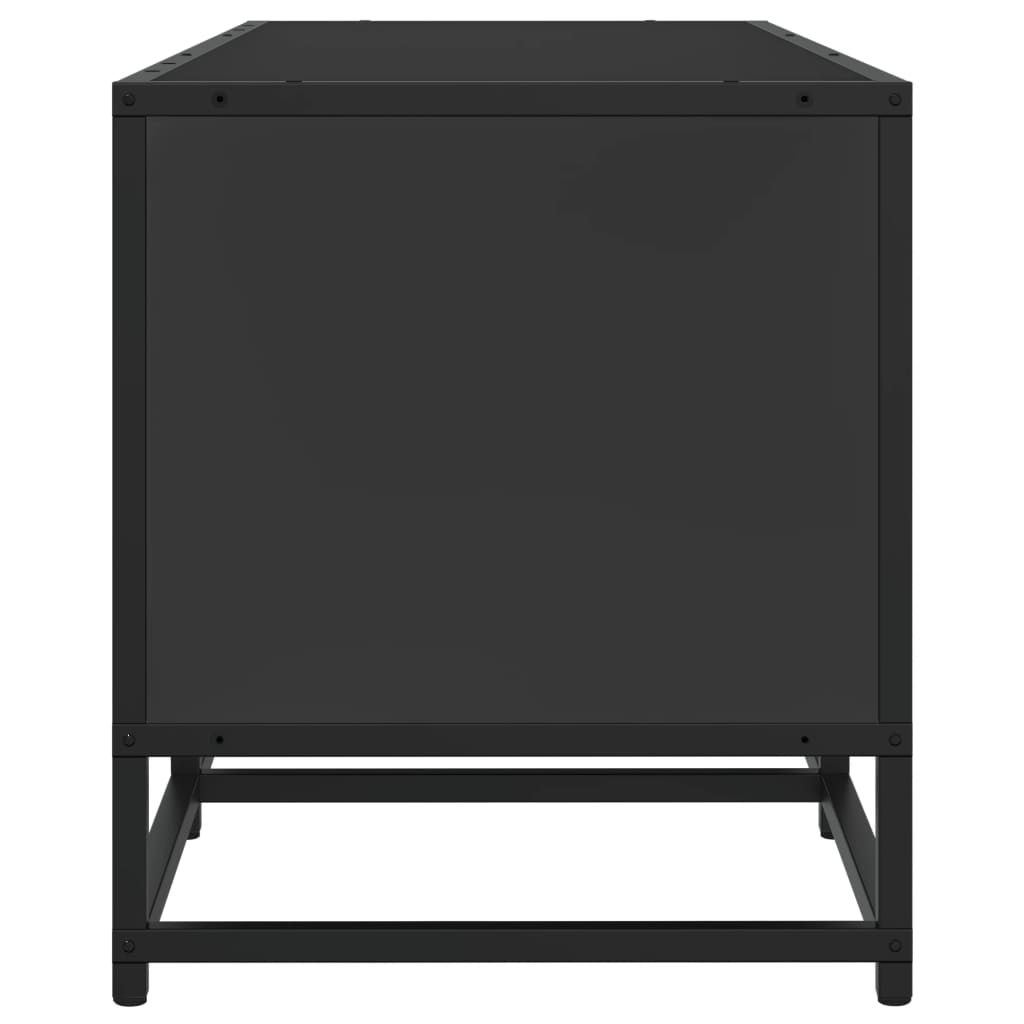 TV Cabinet Black 100x35x41 cm Engineered Wood and Metal