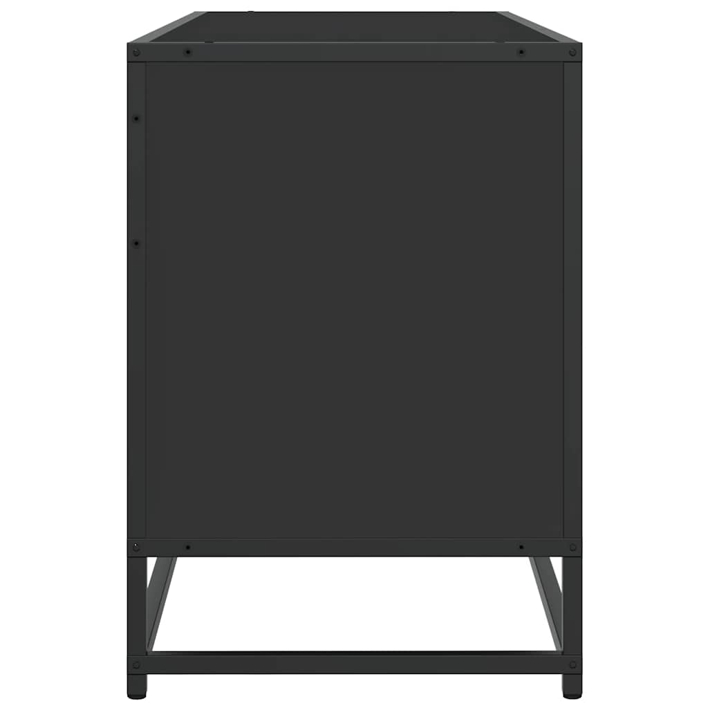 TV Cabinet Black 150x35x41 cm Engineered Wood and Metal