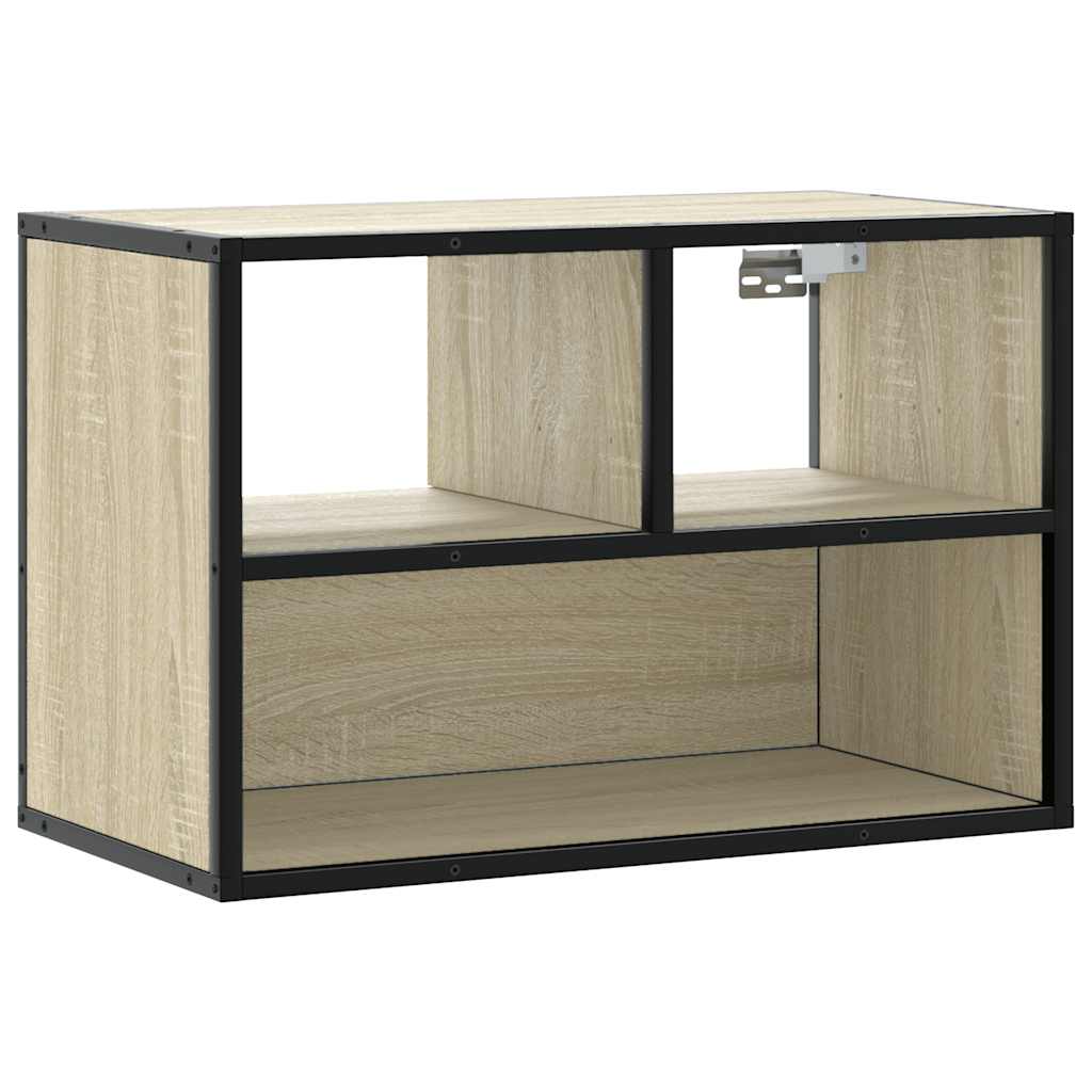 TV Cabinet Sonoma Oak 60x31x39.5 cm Engineered Wood and Metal