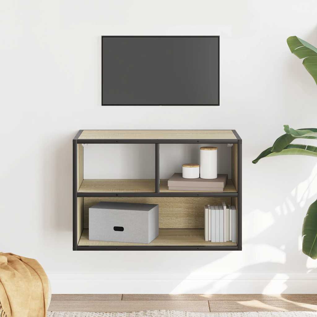 TV Cabinet Sonoma Oak 60x31x39.5 cm Engineered Wood and Metal