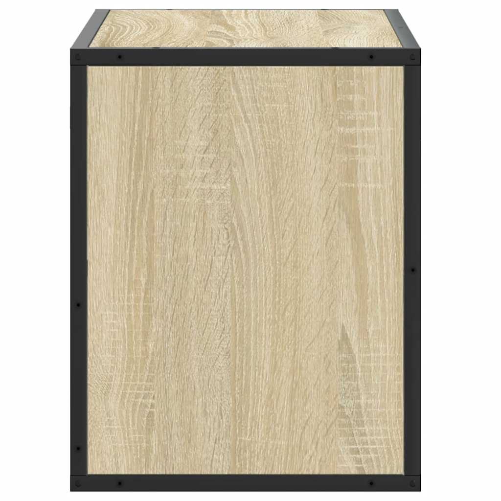 TV Cabinet Sonoma Oak 60x31x39.5 cm Engineered Wood and Metal