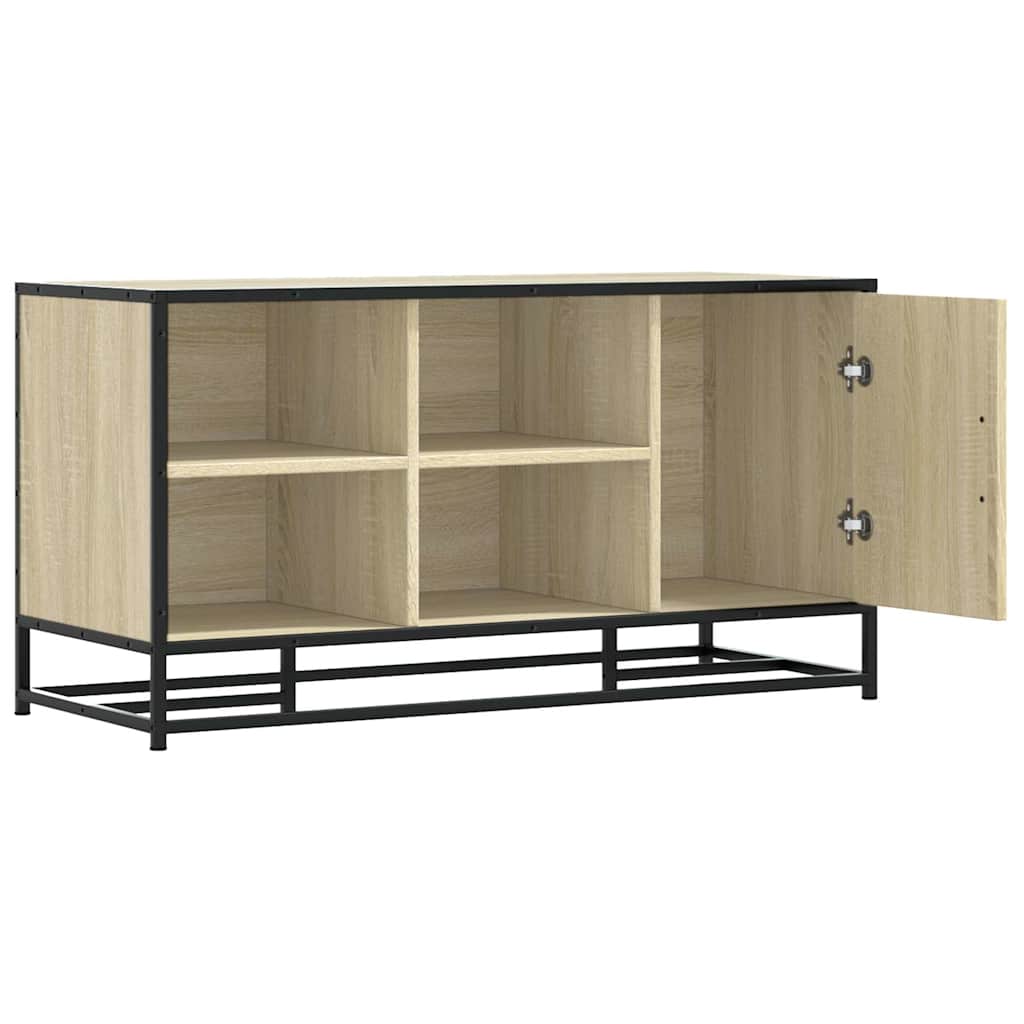 Sonoma Oak Shoe Bench 100x40x53.5 cm | Engineered Wood & Metal