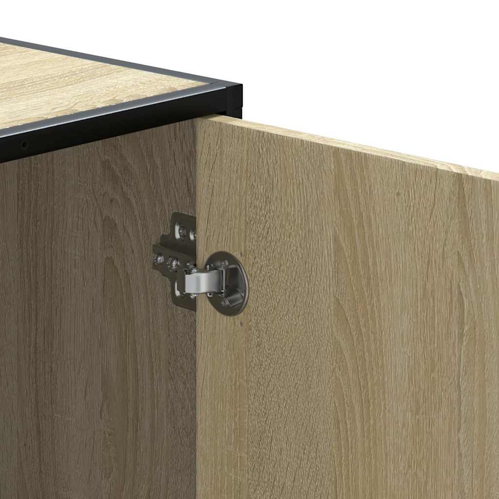 Sonoma Oak Shoe Bench 100x40x53.5 cm | Engineered Wood & Metal