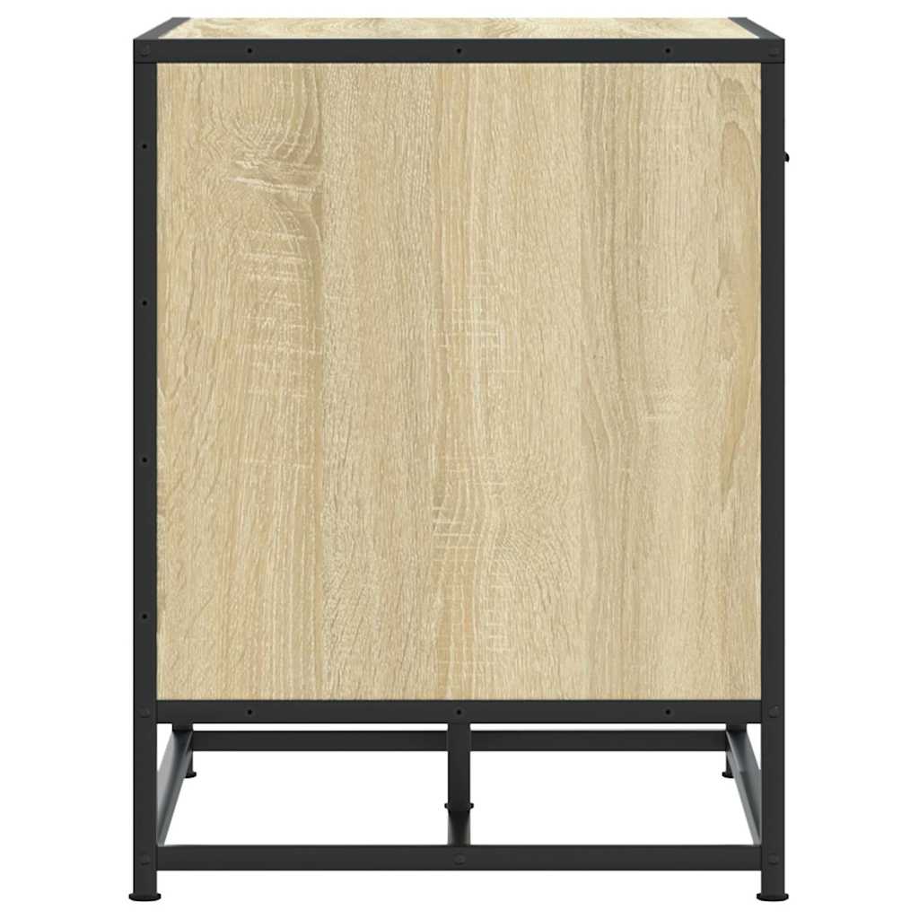 Sonoma Oak Shoe Bench 60x40x53.5 cm | Engineered Wood & Metal