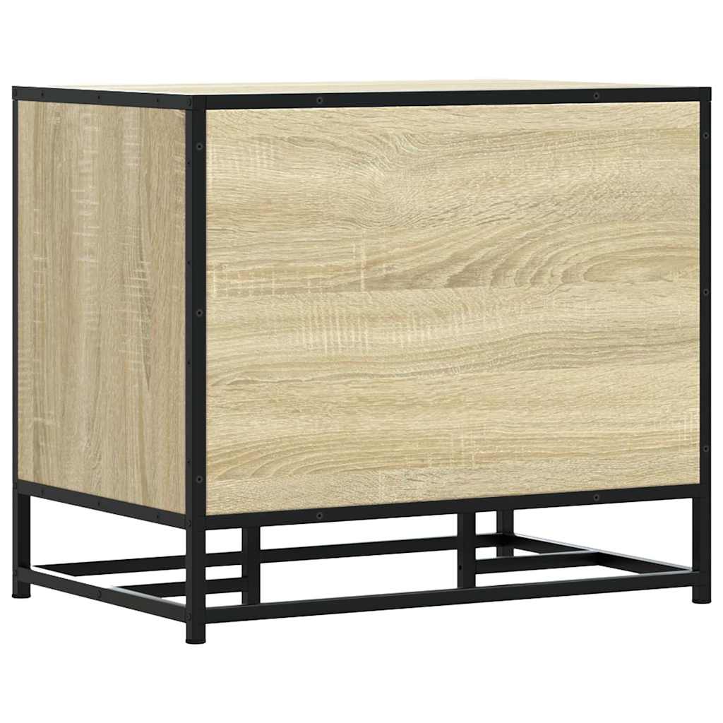 Sonoma Oak Shoe Bench 60x40x53.5 cm | Engineered Wood & Metal