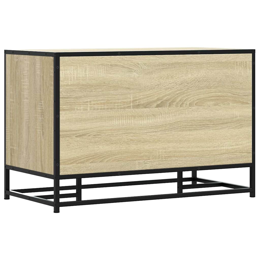 Sonoma Oak Shoe Bench 80x40x53.5cm | Engineered Wood & Metal