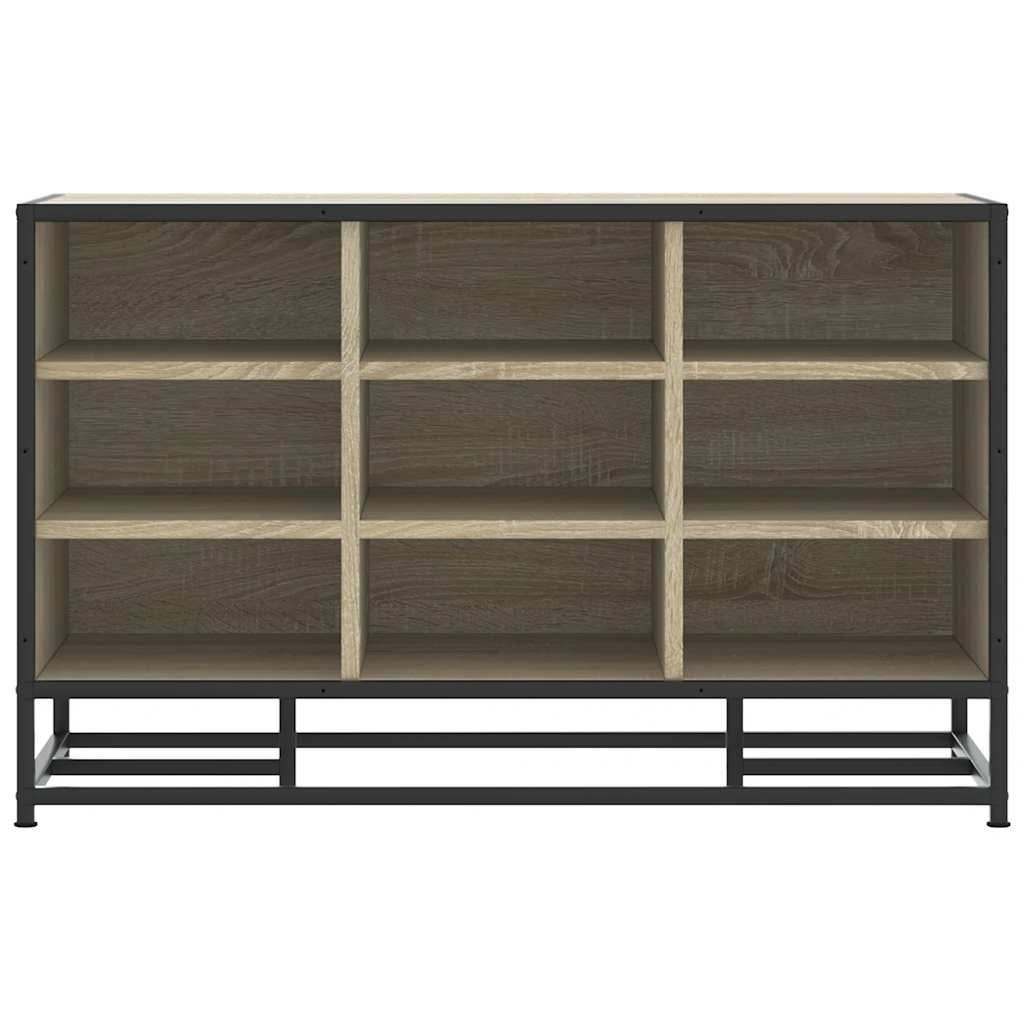Sonoma Oak Shoe Bench 84x40x53.5 cm - Engineered Wood & Metal