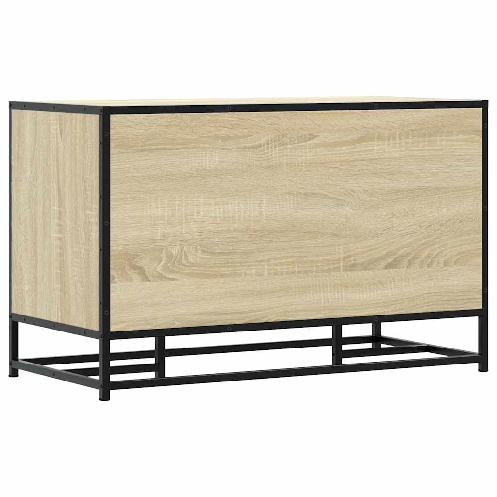 Sonoma Oak Shoe Bench 84x40x53.5 cm - Engineered Wood & Metal