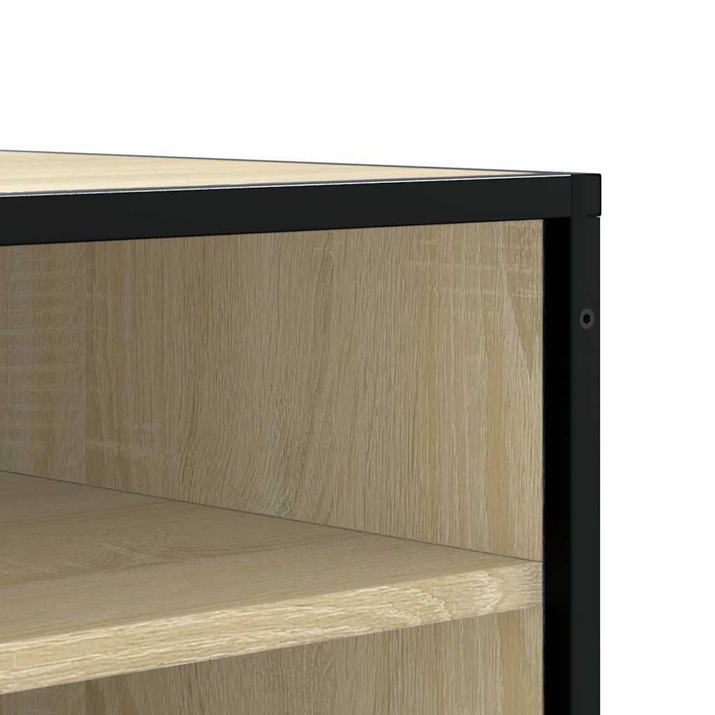 Sonoma Oak Shoe Bench 84x40x53.5 cm - Engineered Wood & Metal
