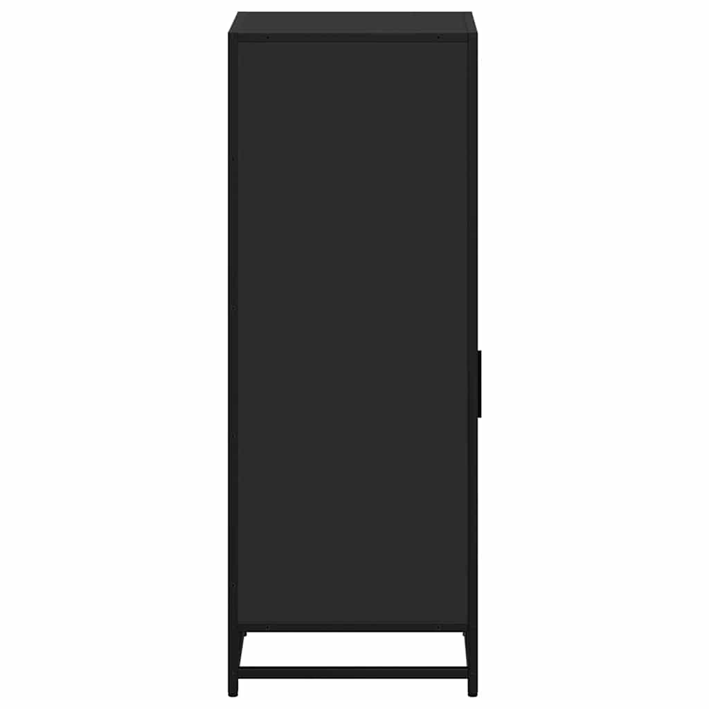 Sleek Black Bathroom Cabinet 35x37.5x100 cm - Engineered Wood