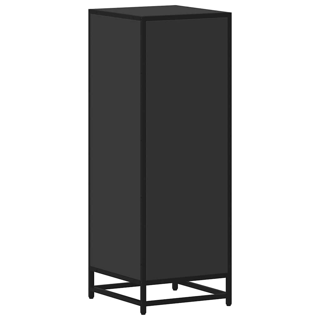 Sleek Black Bathroom Cabinet 35x37.5x100 cm - Engineered Wood