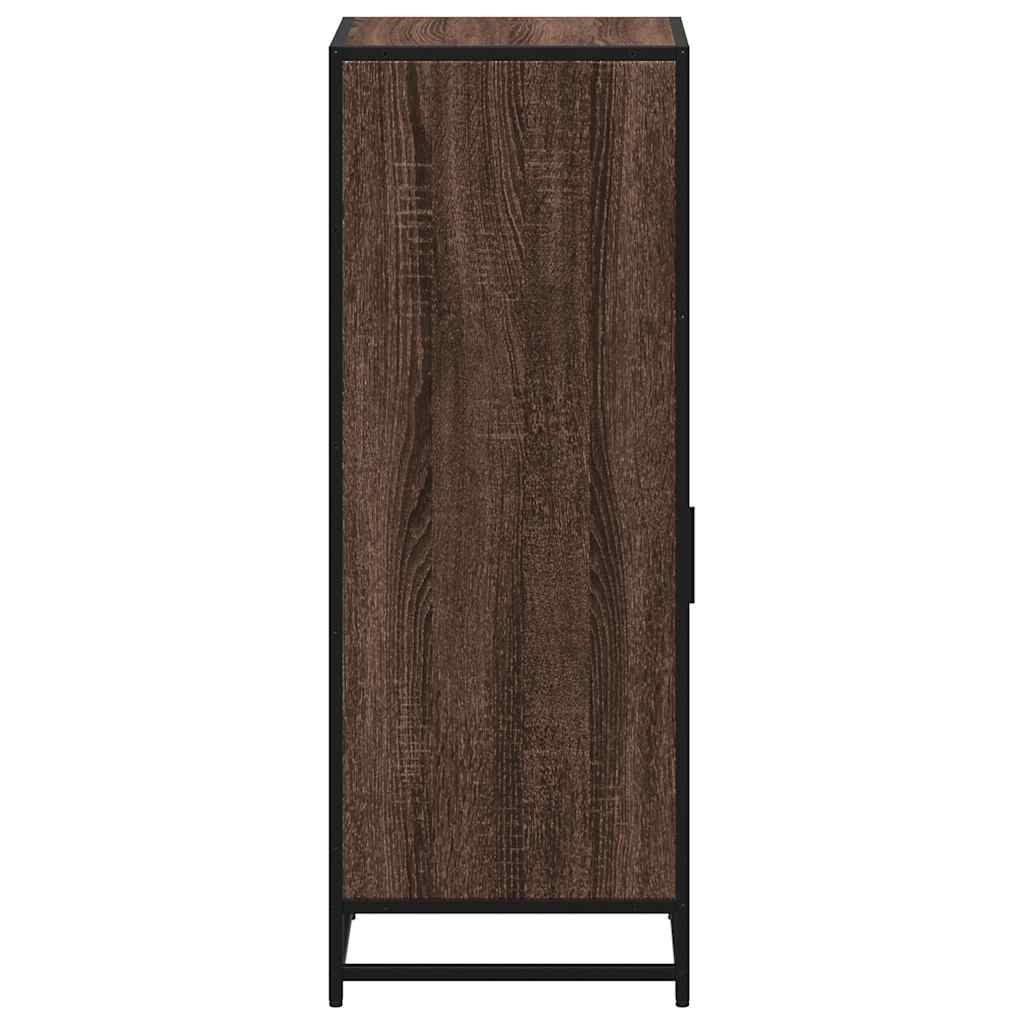 Brown Oak Bathroom Cabinet – 35x37.5x100 cm Engineered Wood
