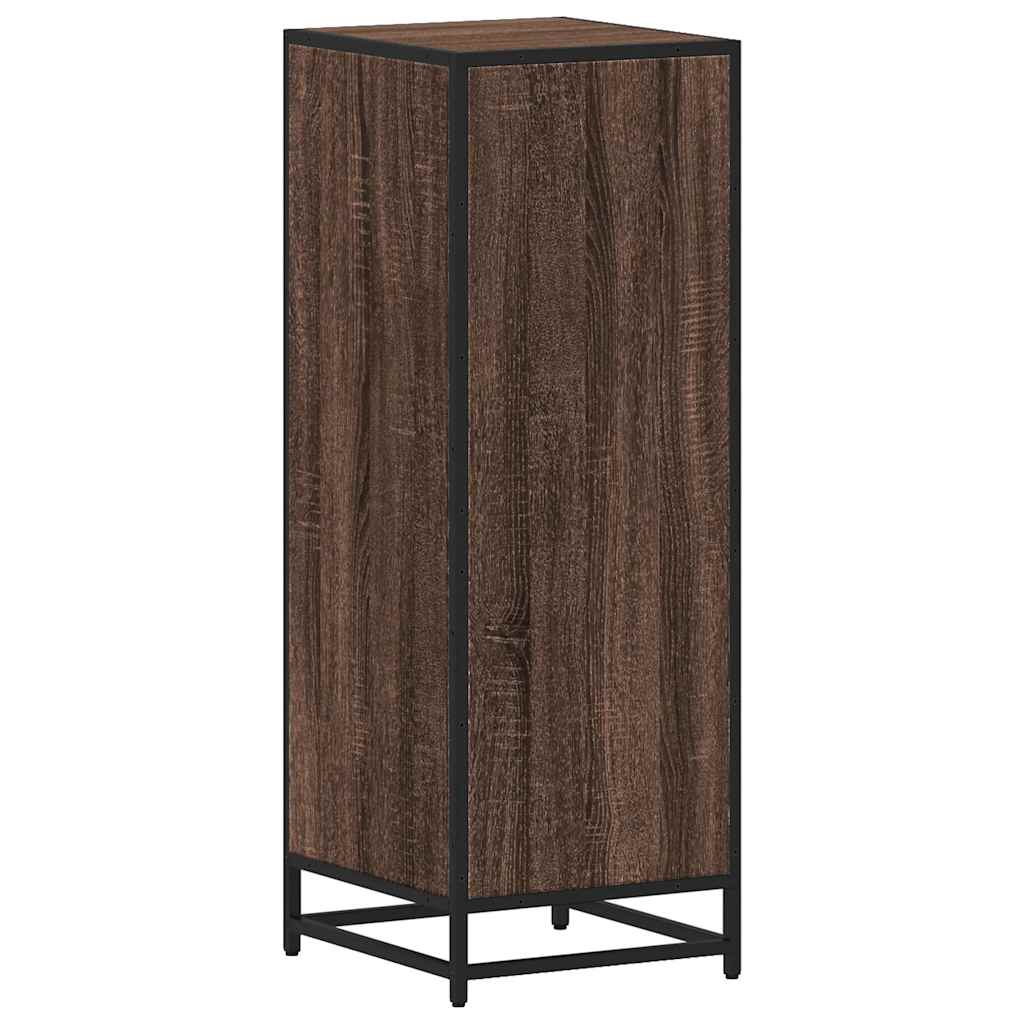 Brown Oak Bathroom Cabinet – 35x37.5x100 cm Engineered Wood