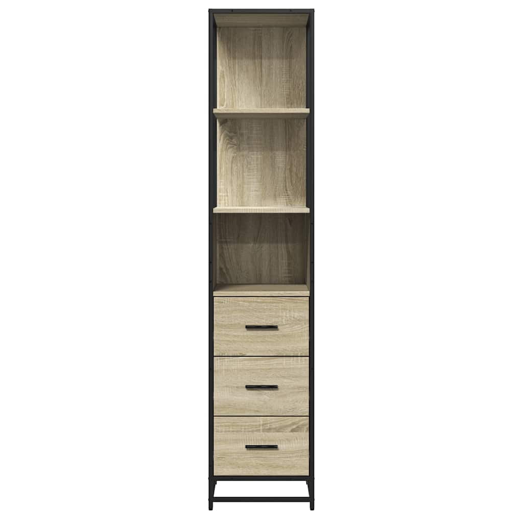 Sonoma Oak Bathroom Cabinet - 35x37.5x166 cm Engineered Wood