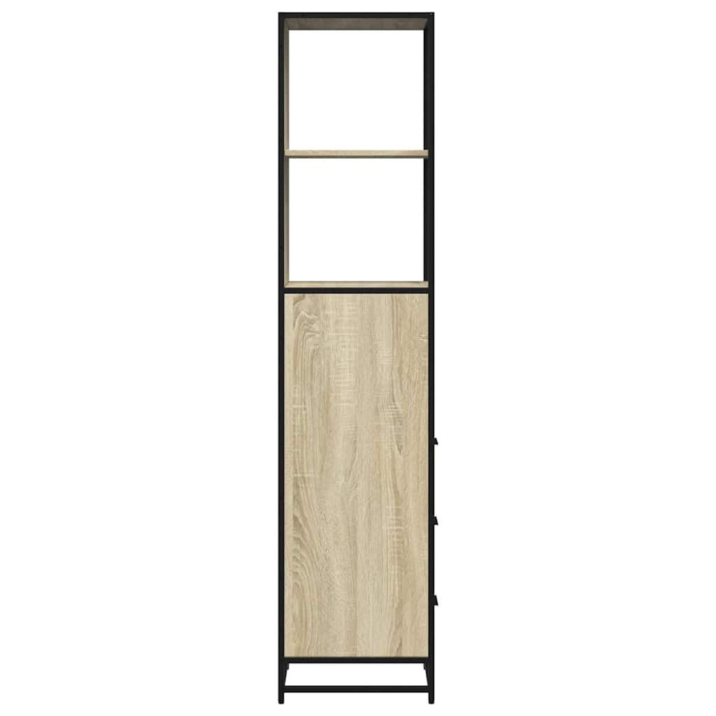 Sonoma Oak Bathroom Cabinet - 35x37.5x166 cm Engineered Wood
