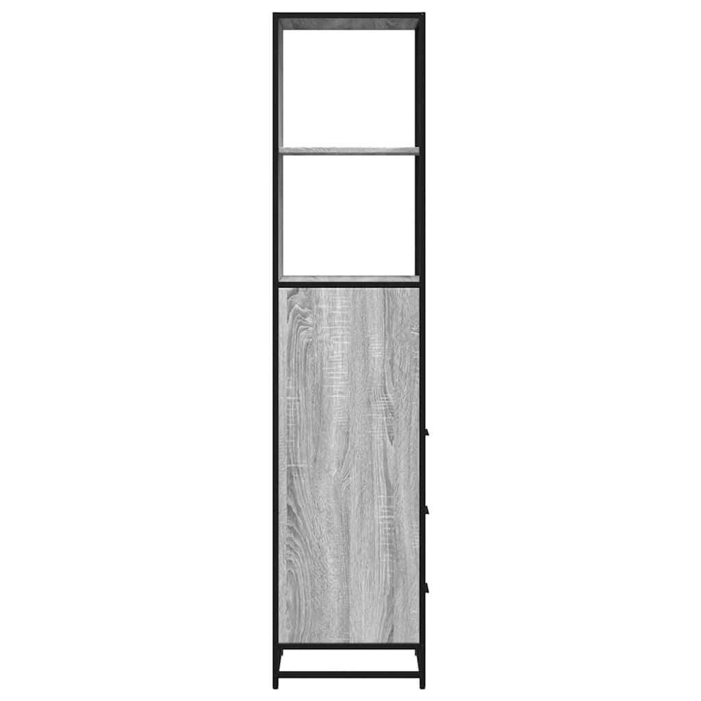 Grey Sonoma Bathroom Cabinet 35x37.5x166 cm - Engineered Wood