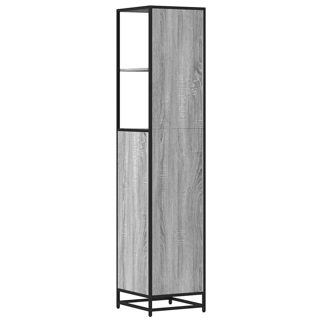 Grey Sonoma Bathroom Cabinet 35x37.5x166 cm - Engineered Wood