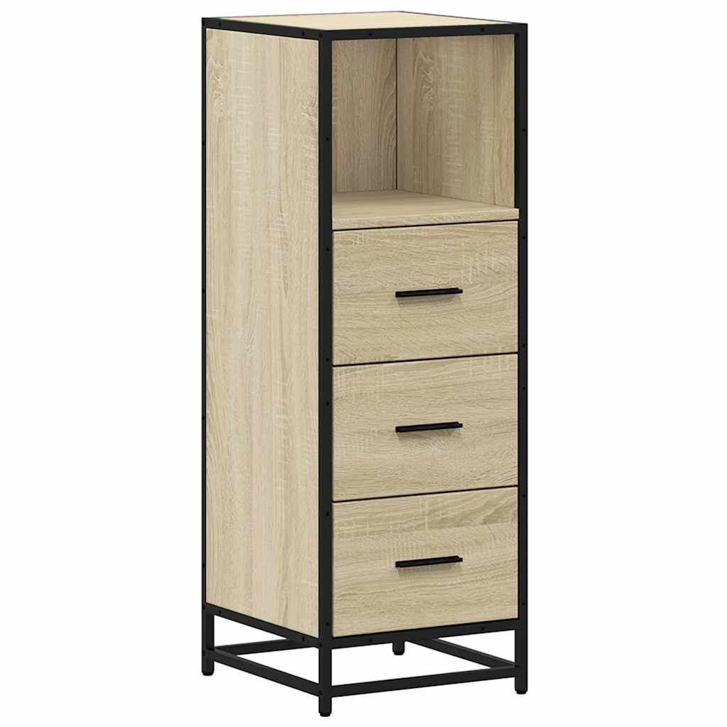 Elegant Sonoma Oak Bathroom Cabinet 35x37.5x100 cm - Engineered Wood