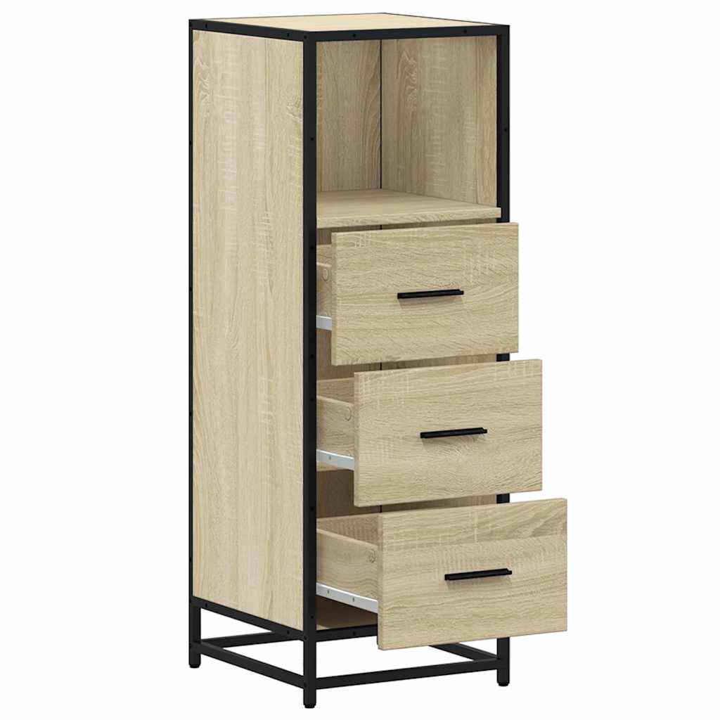 Elegant Sonoma Oak Bathroom Cabinet 35x37.5x100 cm - Engineered Wood