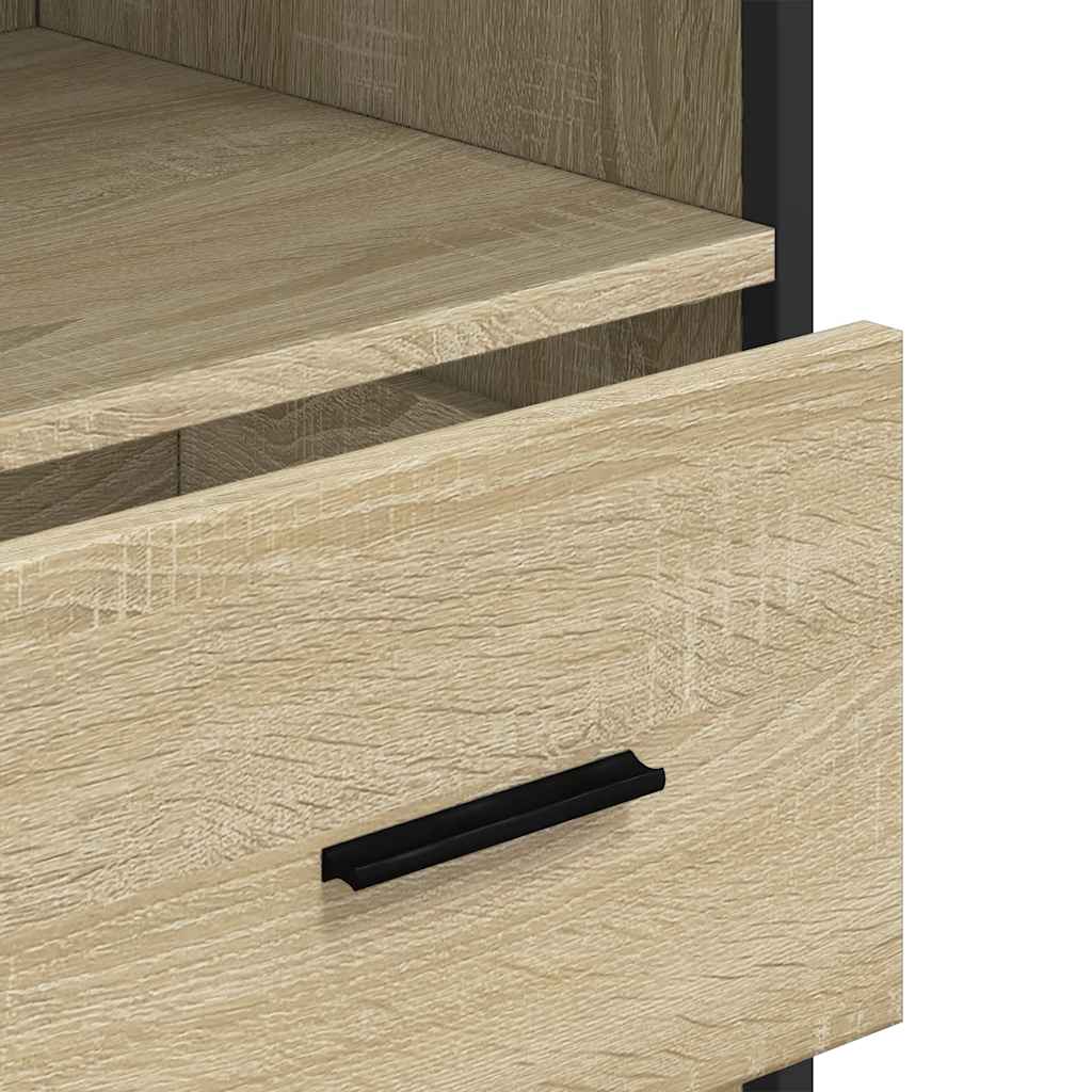Elegant Sonoma Oak Bathroom Cabinet 35x37.5x100 cm - Engineered Wood