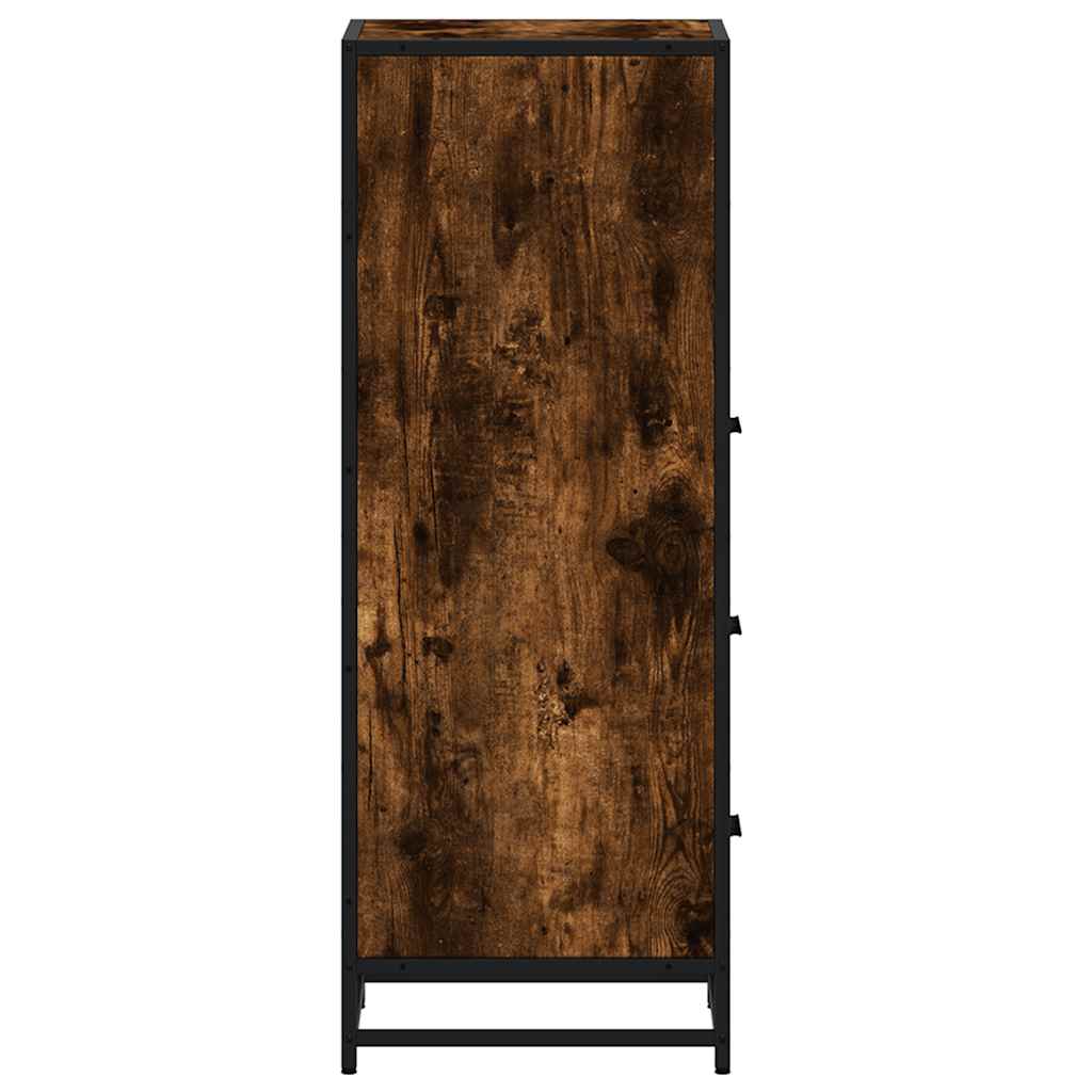 Smoked Oak Bathroom Cabinet 35x37.5x100 cm - Engineered Wood