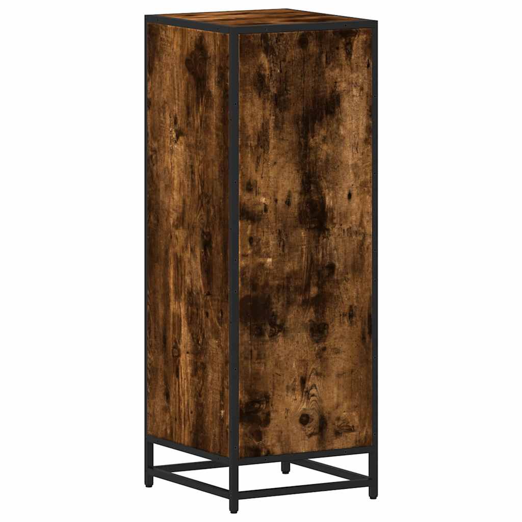Smoked Oak Bathroom Cabinet 35x37.5x100 cm - Engineered Wood