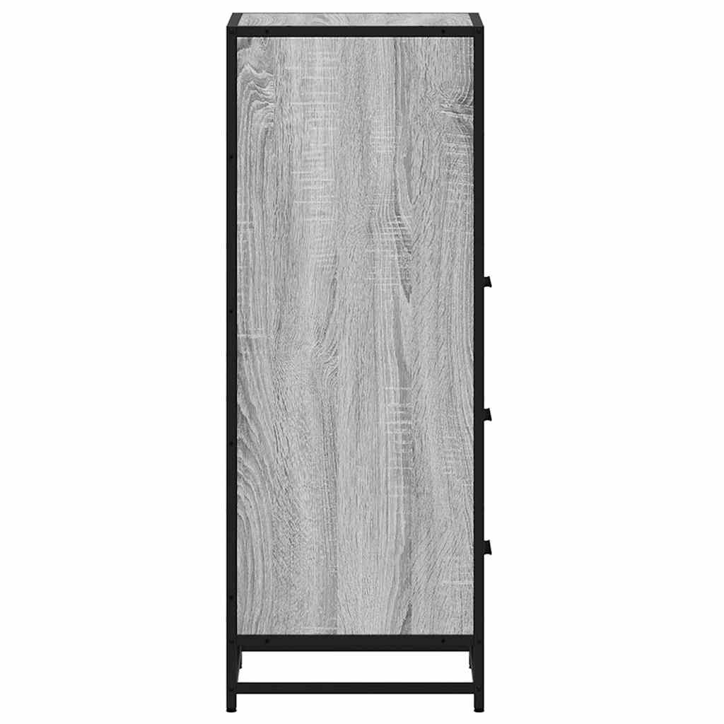 Grey Sonoma Engineered Wood Bathroom Cabinet, 35x37.5x100 cm