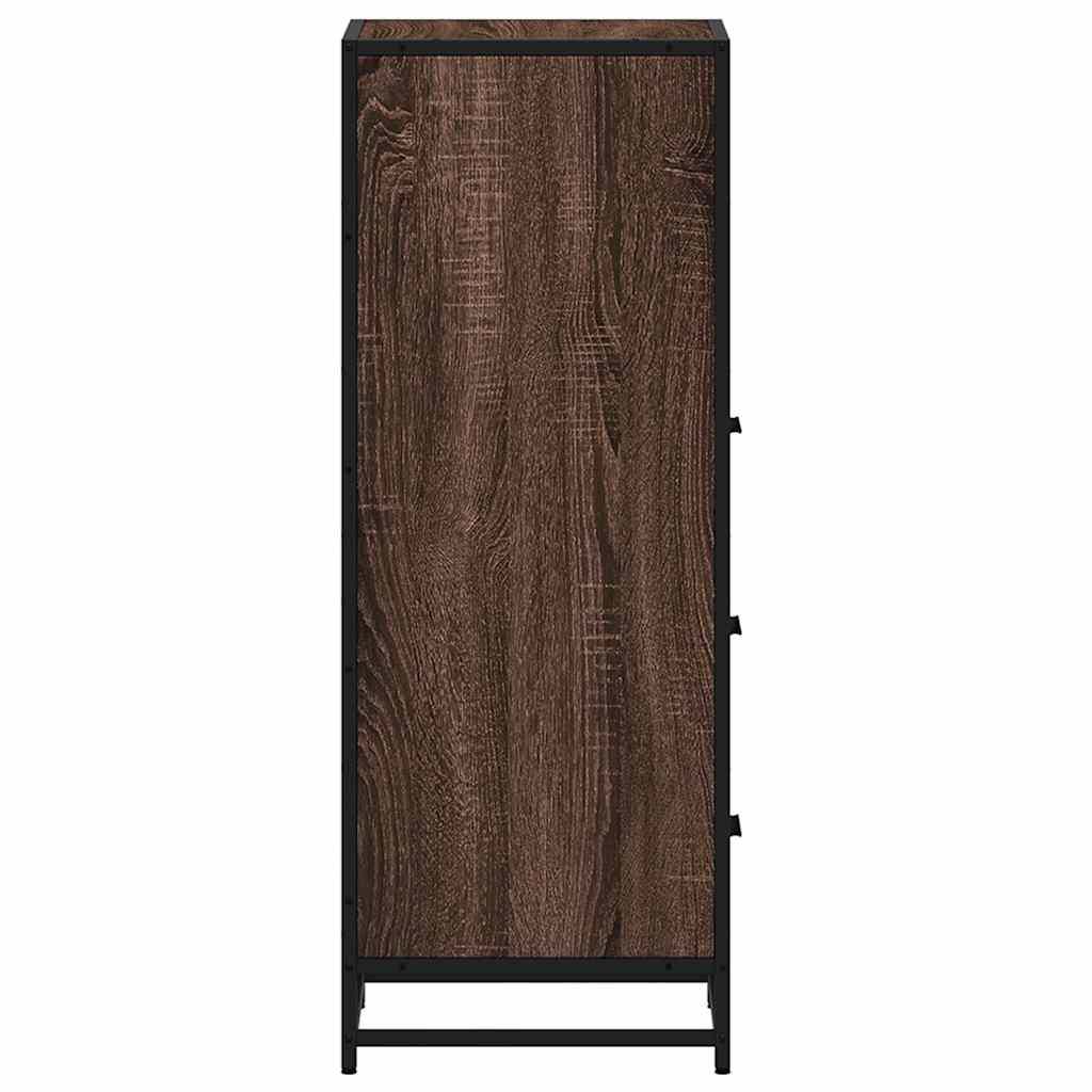 Stylish Brown Oak Bathroom Cabinet 35x37.5x100 cm Engineered Wood