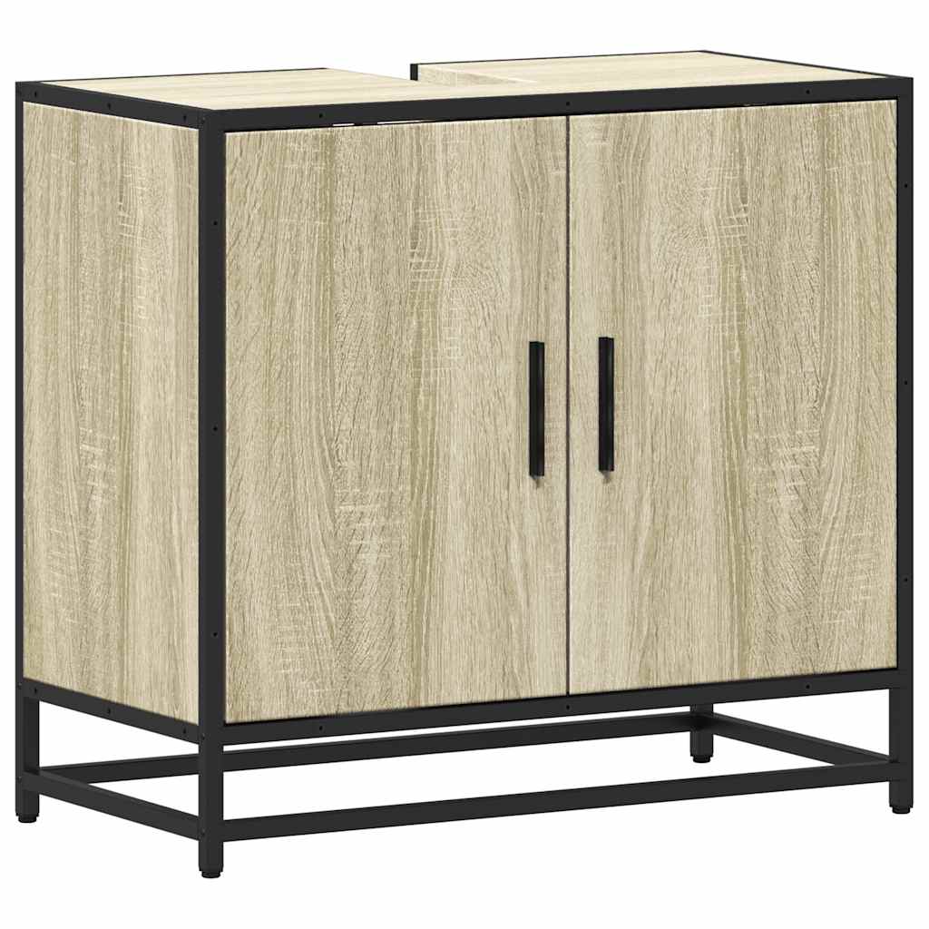 Sonoma Oak Bathroom Sink Cabinet, 65x33x60 cm, Engineered Wood