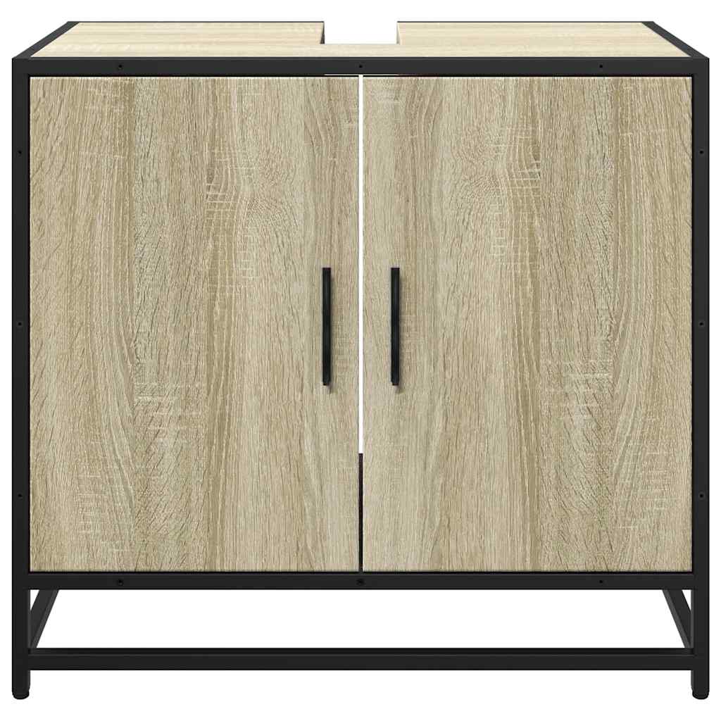Sonoma Oak Bathroom Sink Cabinet, 65x33x60 cm, Engineered Wood