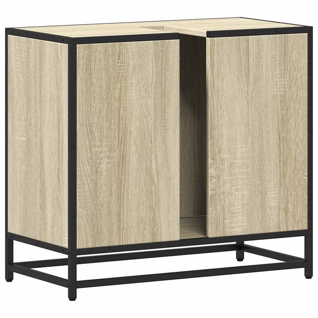 Sonoma Oak Bathroom Sink Cabinet, 65x33x60 cm, Engineered Wood