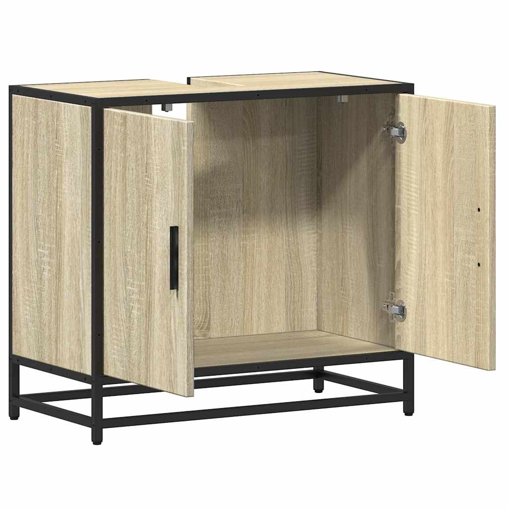 Sonoma Oak Bathroom Sink Cabinet, 65x33x60 cm, Engineered Wood