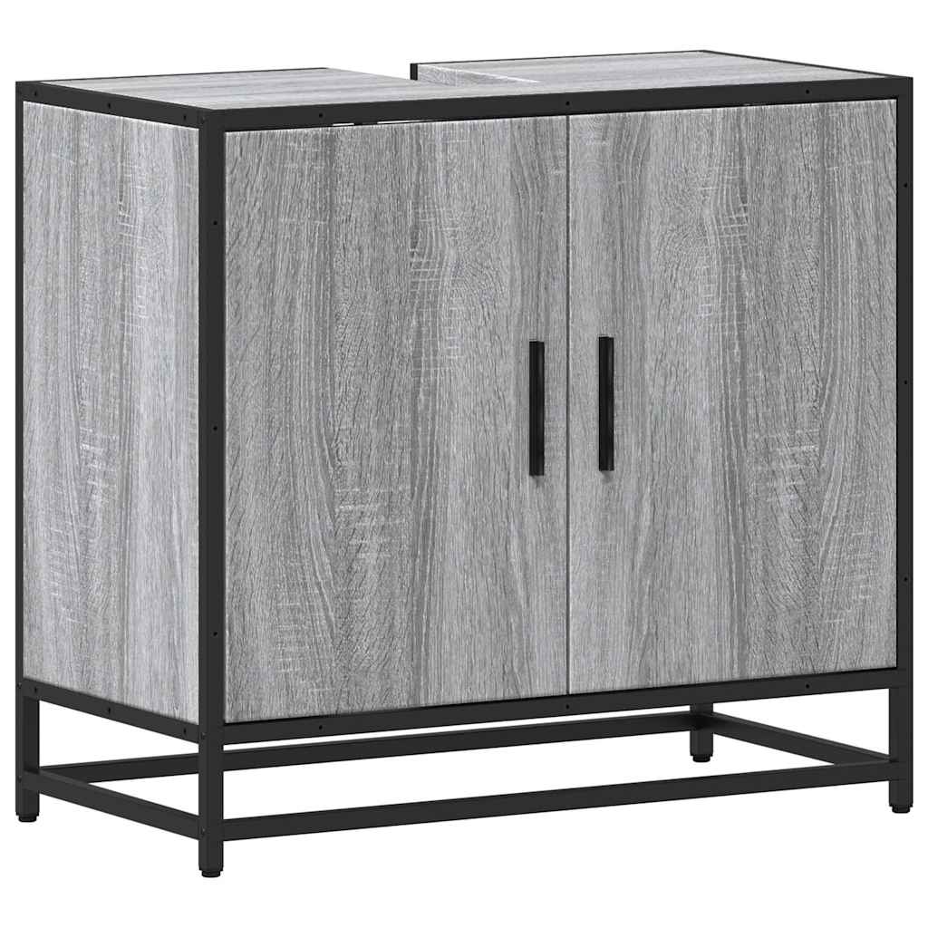 Grey Sonoma Bathroom Sink Cabinet, 65x33x60 cm, Engineered Wood