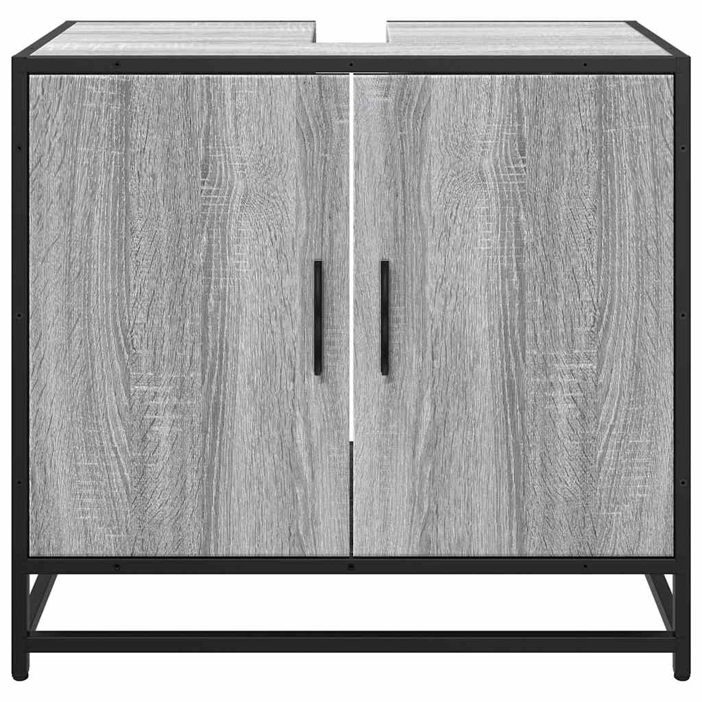 Grey Sonoma Bathroom Sink Cabinet, 65x33x60 cm, Engineered Wood
