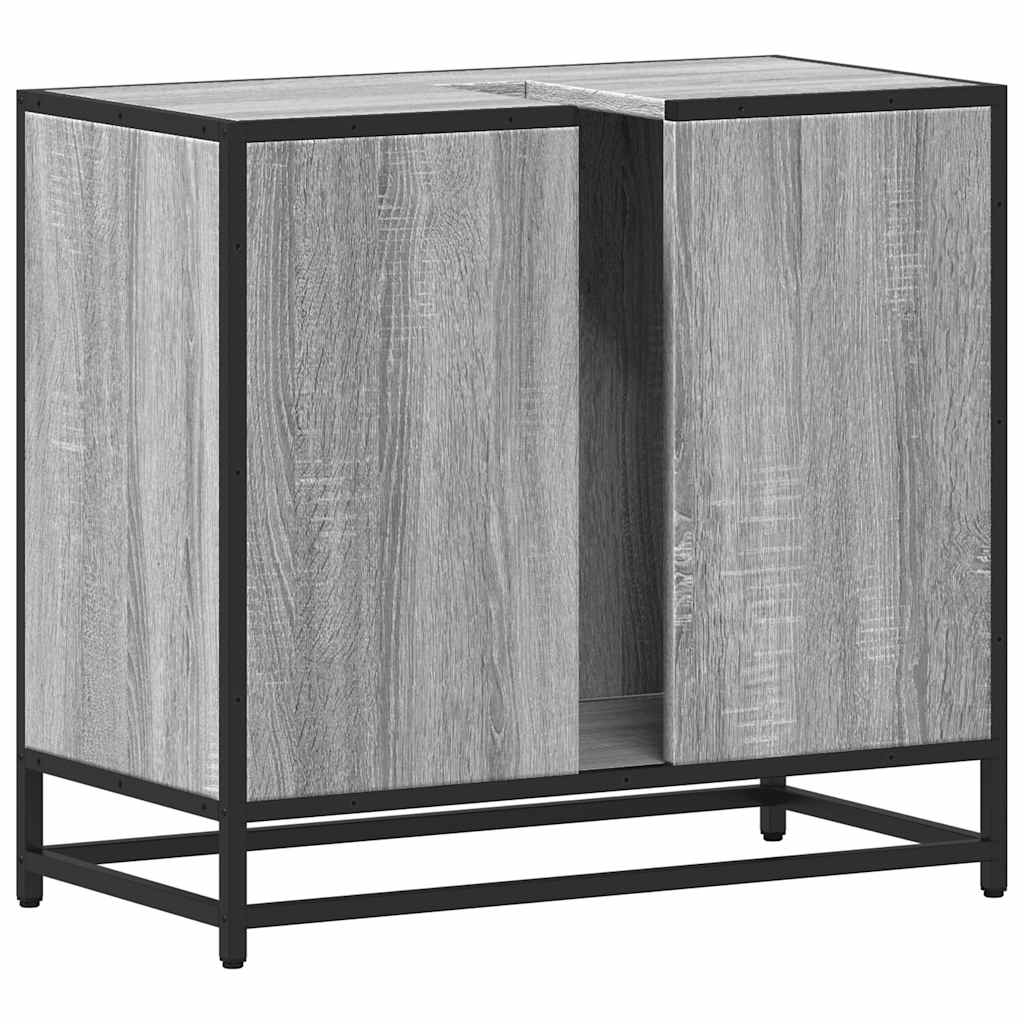 Grey Sonoma Bathroom Sink Cabinet, 65x33x60 cm, Engineered Wood