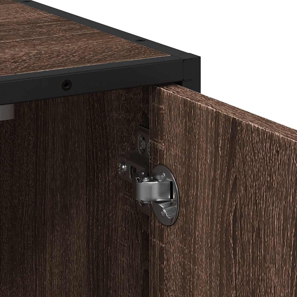 Brown Oak Bathroom Sink Cabinet 65x33x60 cm - Engineered Wood