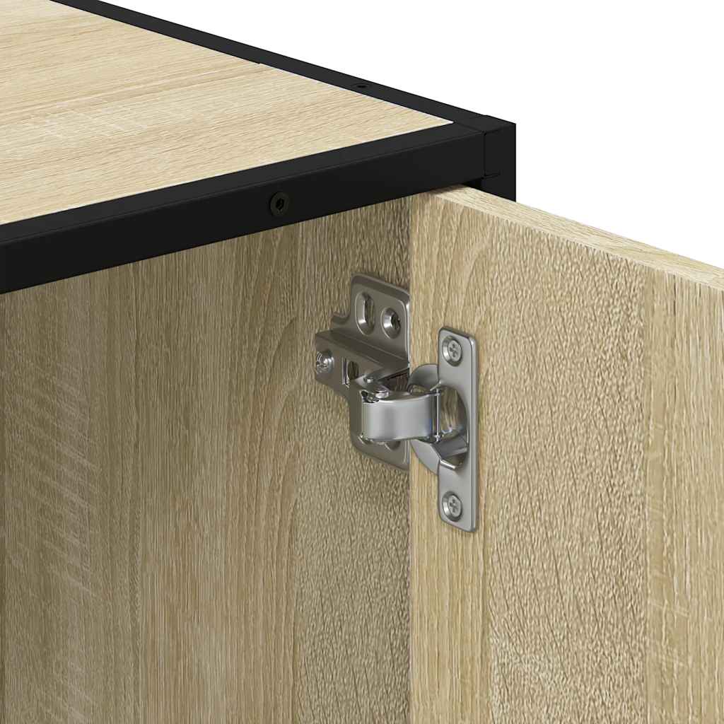 Sonoma Oak Bathroom Sink Cabinet, 90x33x60 cm, Engineered Wood