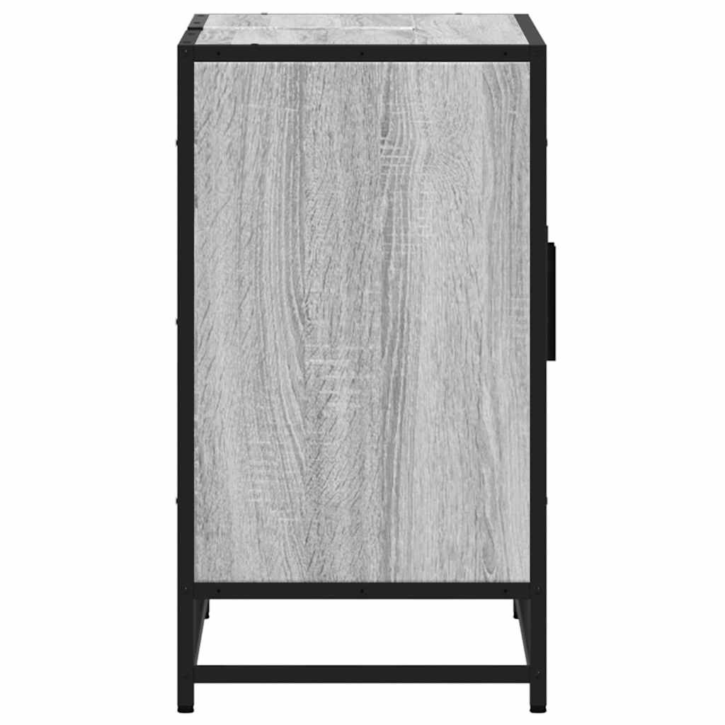 Grey Sonoma Engineered Wood Bathroom Sink Cabinet 90x33x60 cm