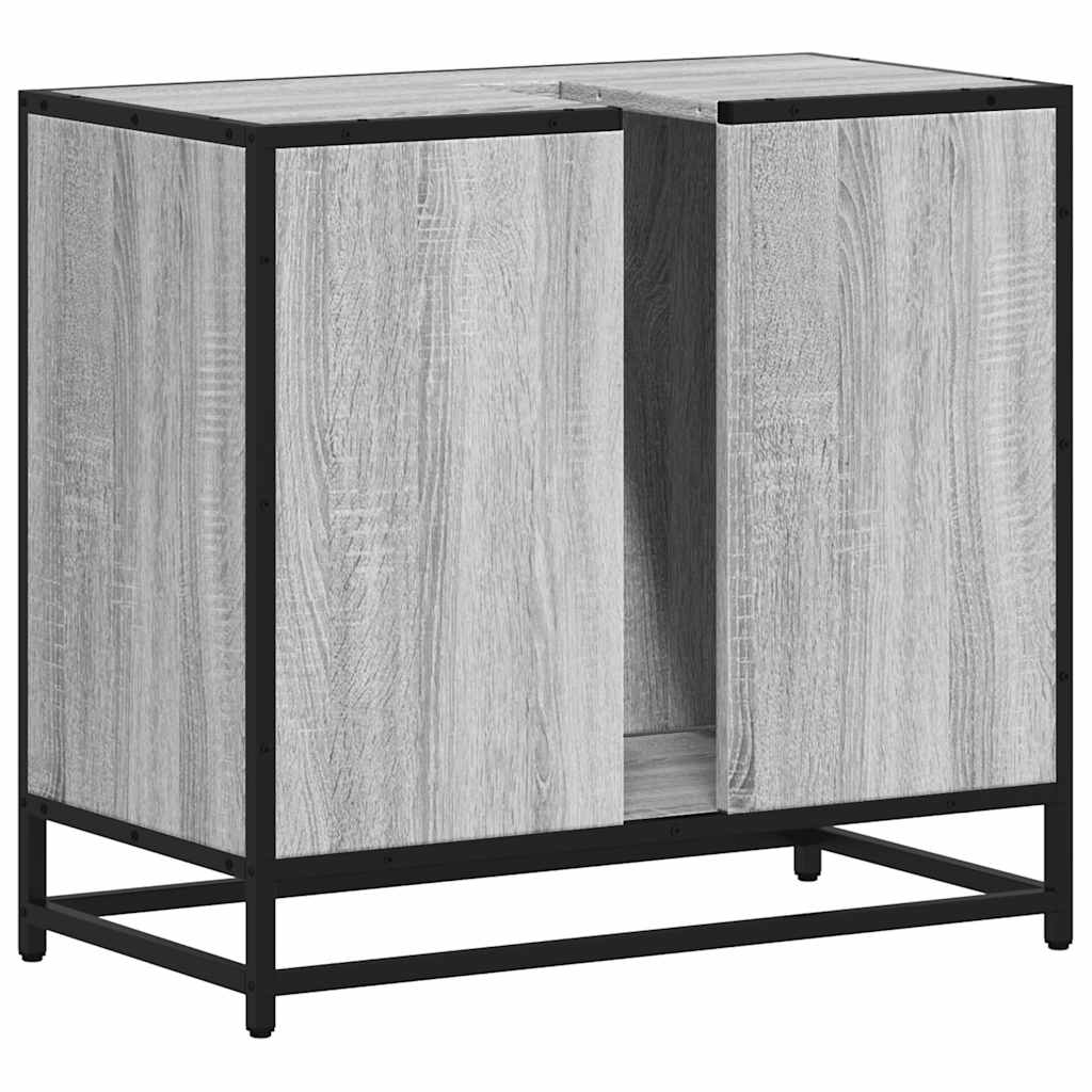 Grey Sonoma Bathroom Sink Cabinet 65x33x60 cm - Engineered Wood